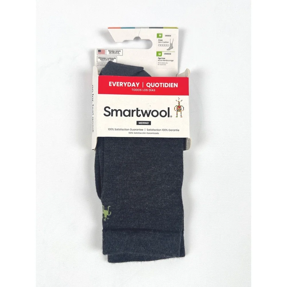 Smartwool Everyday Anchor Line Crew Socks Charcoal Gray Size Medium